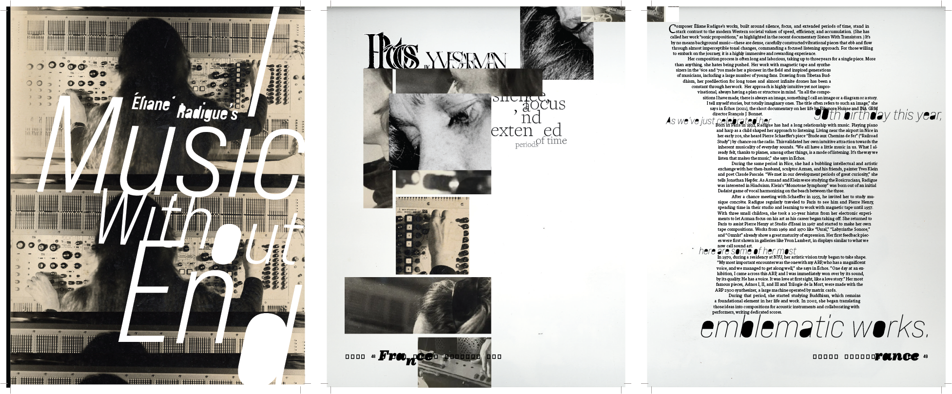 Music Without End Magazine Spread